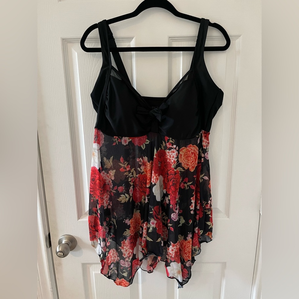Sheer tankini top